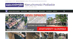 Desktop Screenshot of nieruchomoscipodlaskie.pl