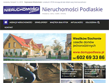 Tablet Screenshot of nieruchomoscipodlaskie.pl